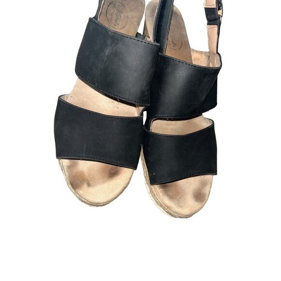Life‎ Stride Simply Comfort Wedge Sandals “Beachy” Slingback Size 11 Black - Picture 2 of 9